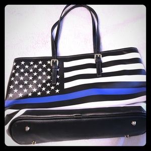 Police Blue Line LARGE Purse
